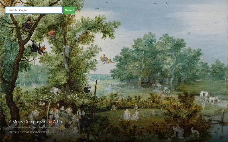 Screenshot of Google Art Project clone