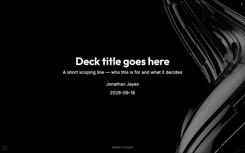 Screenshot of Nexer slide kit